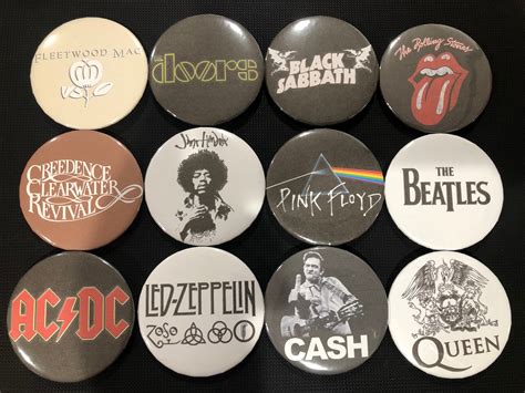 Classic Rock Pins Pink Floyd The Doors Rolling Stones The Etsy