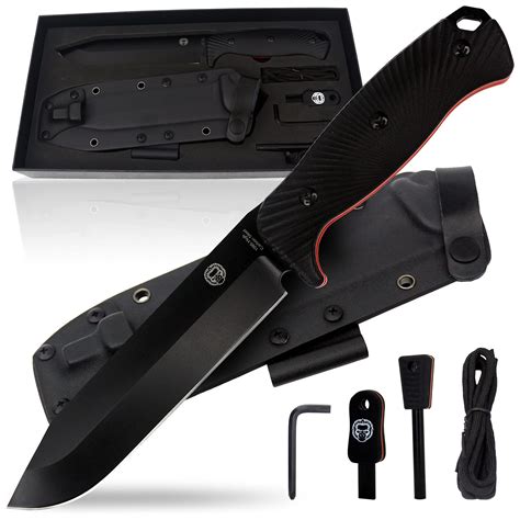 Buy Bushcraft Survival Camping 1095 High Carbon Steel Fixed Blade