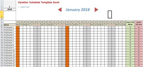 Holiday Planner Excel Template Summafinance Com