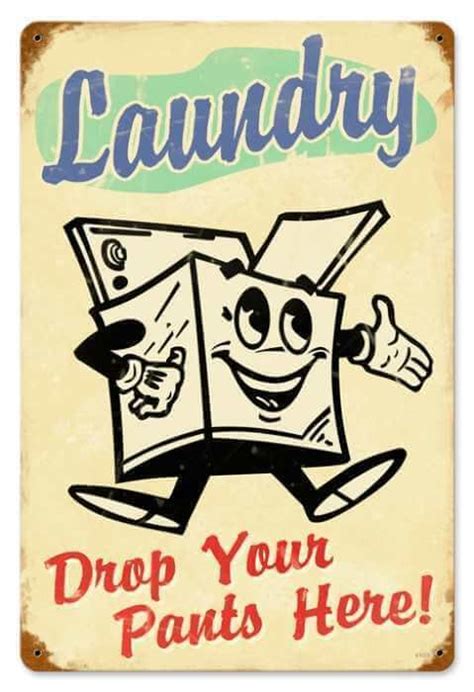 Vintage Laundry Metal Sign 12 X 18 Inches Vintage Laundry Sign