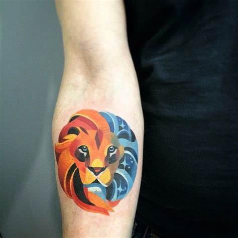 Watercolor Lion Tattoo By Sasha Unisex Forearm Tattoo Leg Tattoos