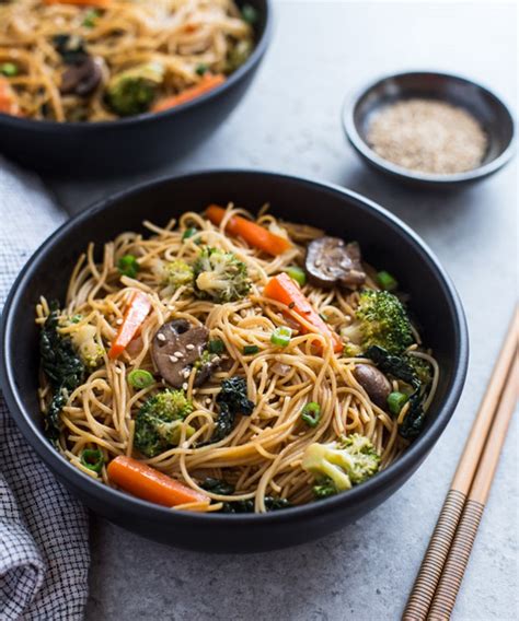 This vegetable lo mein is way better than takeout. Easy Winter Vegetable Lo Mein - Making Thyme for Health