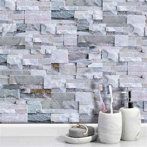 Self Adhesive 3d Tiles Wall Brick Stickers Kit Kitchen Bathroom Mosaic