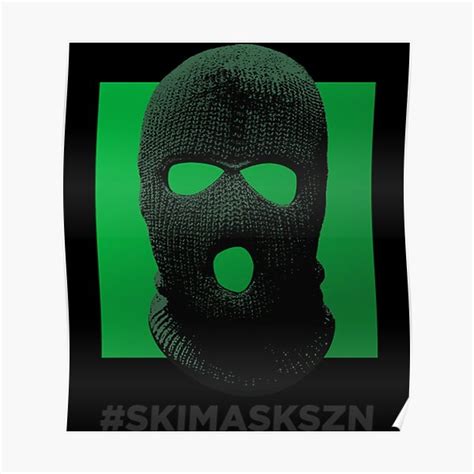 Ski Mask Szn Sticker Poster By Jaydedang8 Redbubble