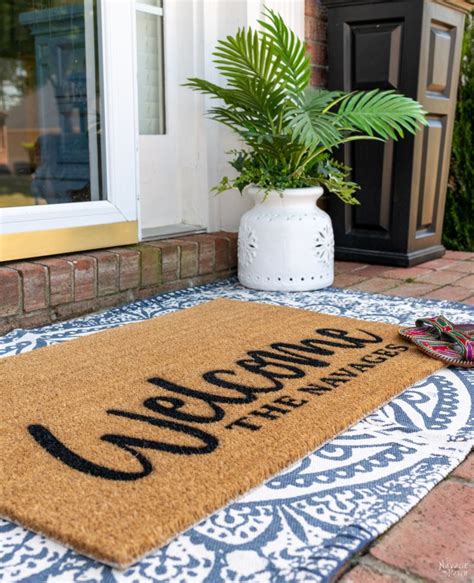 Diy Personalized Door Mat Easy And Cheap The Navage Patch
