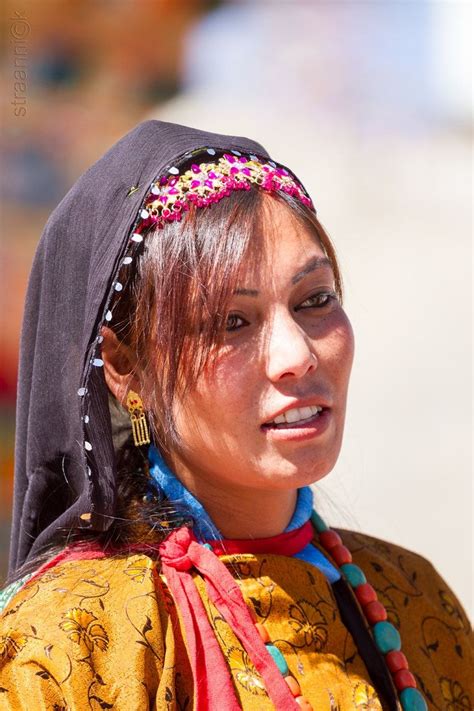 Tibetan Beauty The Ladakhi Woman In National Clothing On The