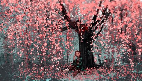 Pin By Kc Himura On Demon Slayer Scenery Wallpaper Sakura Tree
