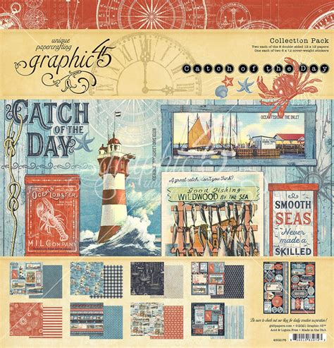 Graphic 45 Collection Pack 12x12 Catch Of The Day 850019830743