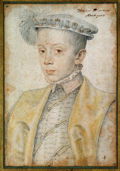 Portrait Of Charles Ii Duke Of Lorraine And Bar 1543 1608 Drawing A