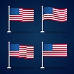 Bandera de Estados Unidos plantilla Vector símbolo diseño - Descargue ...