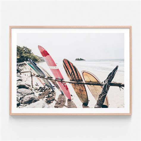 Landscape art prints - Beach Surfboards colour - Canvas Prints - Poster Prints - Art Prints ...