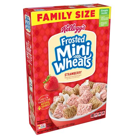 Kellogg S Frosted Mini Wheats Strawberry Breakfast Cereal Oz