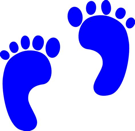 Blue Baby Footprints Clip Art At Vector Clip Art Online