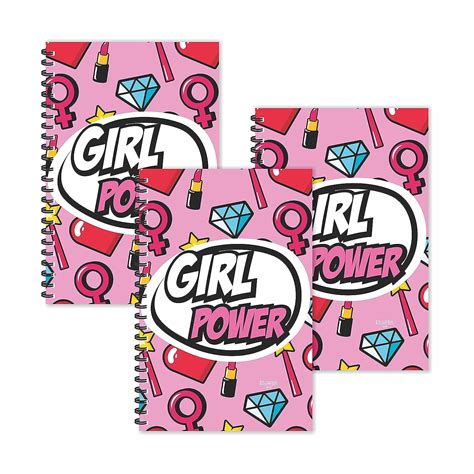 escaper girl power ruled a5 size 8 5 x 5 5 inches designer diary girl power diary t