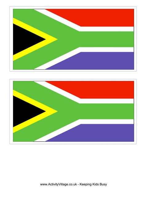 South African Flag Printable