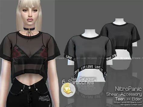 Sheer Accessory The Sims 4 Download Simsdomination Sims 4 Dresses