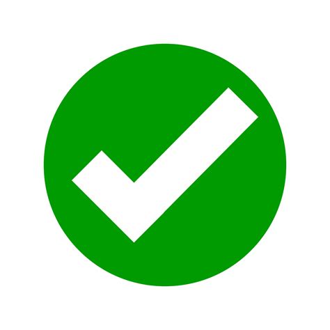 Round Check Mark Symbol With Transparent Background Png