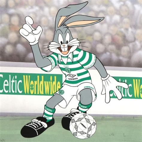 Bugs Bunny Celtic Football Club Warner Bros Licensed Mixed Media Print