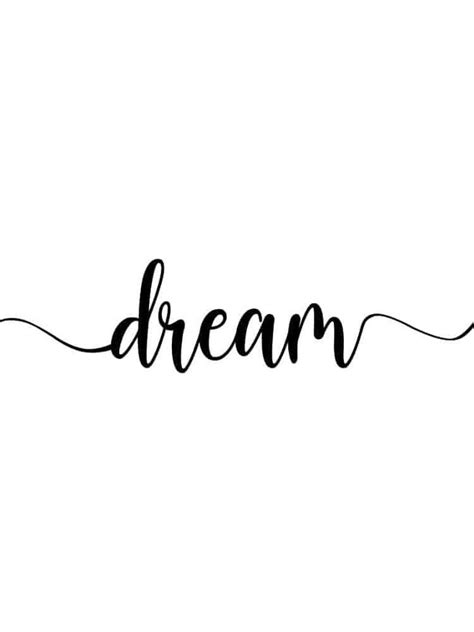 Dream Word Svg Png  Cricut And Silhouette Digital File Scroll