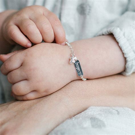 Babys Personalised Silver Christening Bracelet By Hurleyburley Junior