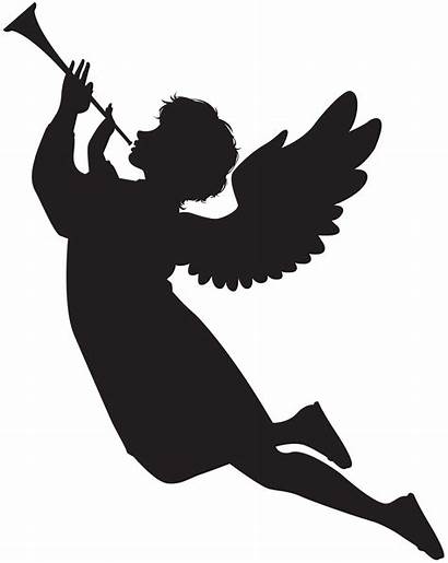 Angel Silhouette Clipart Clip Fanfare Clipground
