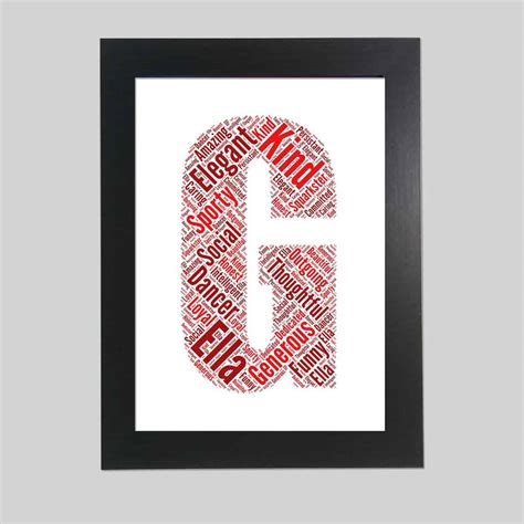 Word Art Print Of Letter G Word Art Prints Word Art App