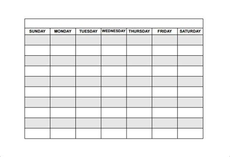 Schedule Of Works Template Free Printable Schedule Template