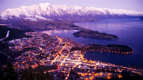 Photos Australia Queenstown Mountain Coast Night From 2560x1440