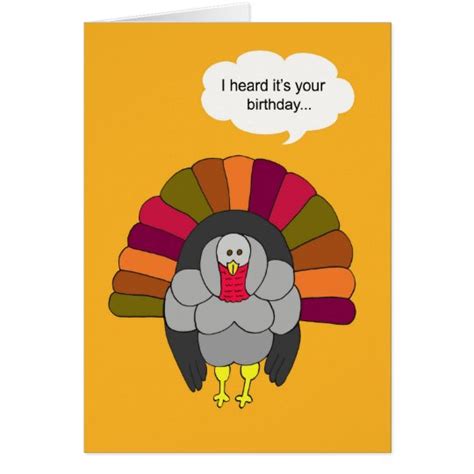 Thanksgiving Birthday Turkey Card