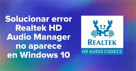Solucionar Error Realtek Hd Audio Manager No Aparece En Windows My Xxx Hot Girl
