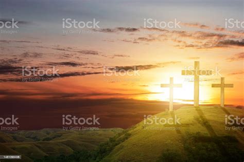 Christian Cross On The Hill Stock Photo Download Image Now Abstract