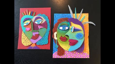 How To Create Cardboard Picasso Art Childrens Art Projects Kids