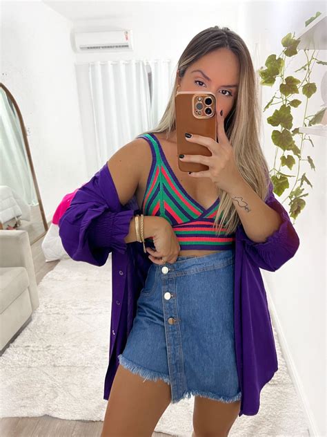 Short Saia Jeans Lorena Daluz Estilo e Amor em um só lugar