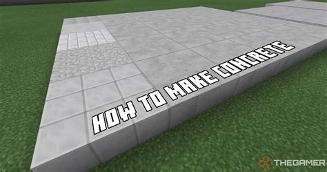 Minecraft How To Make Concrete