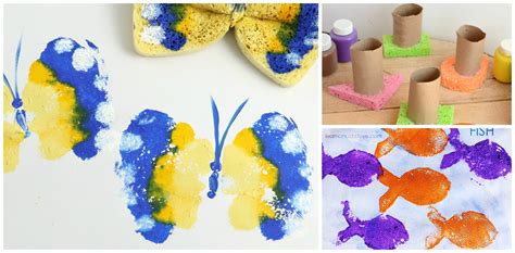5 Fun Kids Sponge Painting Activities Diy Thought