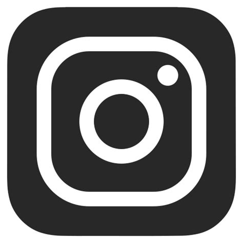 Black And White Dark Grey Instagram Icon Free Download