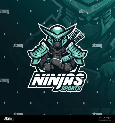 Ninja Vector Mascot Logo Design With Modern Illustration Concept Style