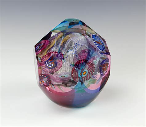 Sunset Faceted Optical By Wes Hunting Art Glass Sculpture Artful Home