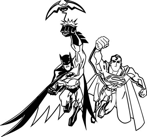 Batman logo coloring page to color, print and download for free along with bunch of favorite batman coloring page for kids. Superman And Batman Cartoon Coloring Page | Wecoloringpage.com