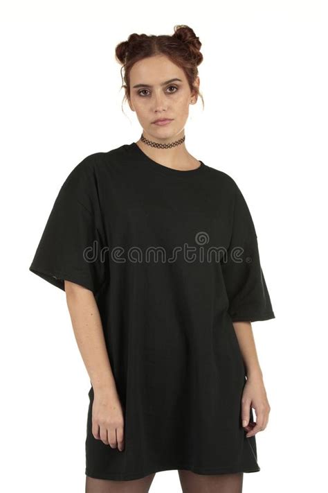 Make Your Fashion Brand Stand Out With The Hip Hop Streetwear Look T Shirt Model Stock Image