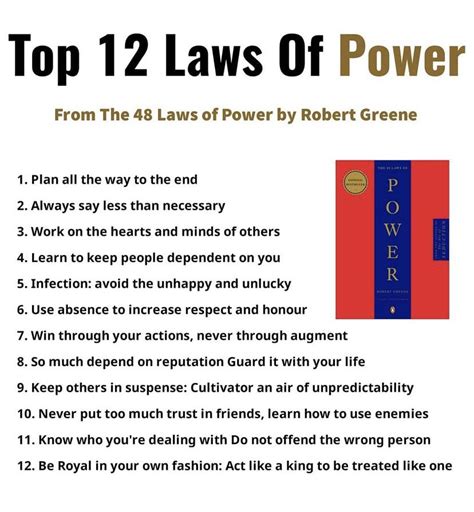 Top 12 Laws Of Power By Robert Greene Artofit