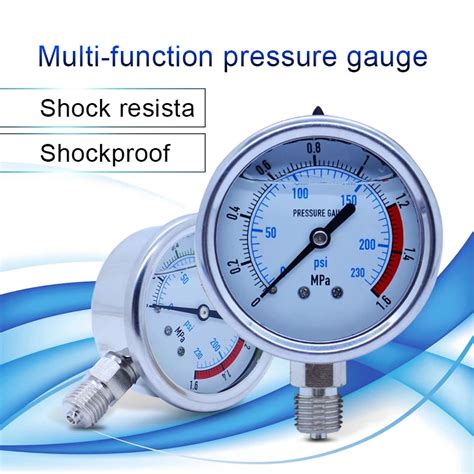Y Npt Mm Vacuum Manometer Vacuometer Oil Pressure Gauge Manometer Vacuum Meter
