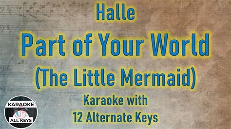 Halle Part Of Your World Karaoke Instrumental The Little Mermaid Lower Higher Male Original