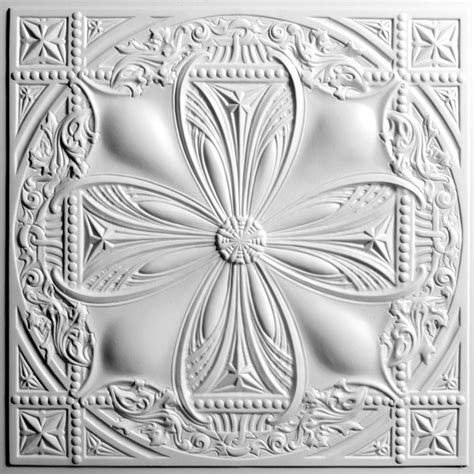 Ceilume Avalon White 2 Ft X 2 Ft Lay In Or Glue Up Ceiling Panel