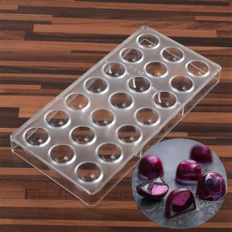 Hard Plastic 21 Cups Bell Shape Candy Molds Polycarbonate Chocolate