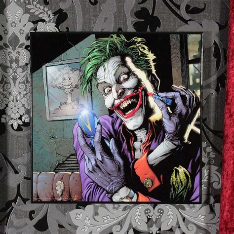 Batman The Joker Grin Doomsday Clock Crystal Clear Art
