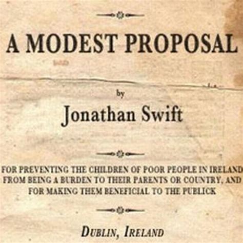 A Modest Proposal By Jonathan Swift Medium