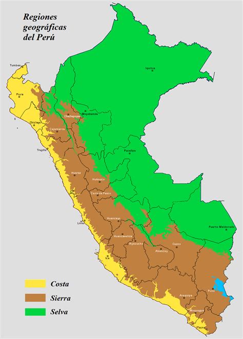 Regiones Geográficas Tradicionales Del Perú Wikipedia La