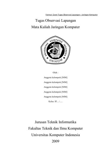 Contoh Cover Makalah Ubhara Surabaya Galeri Sampul