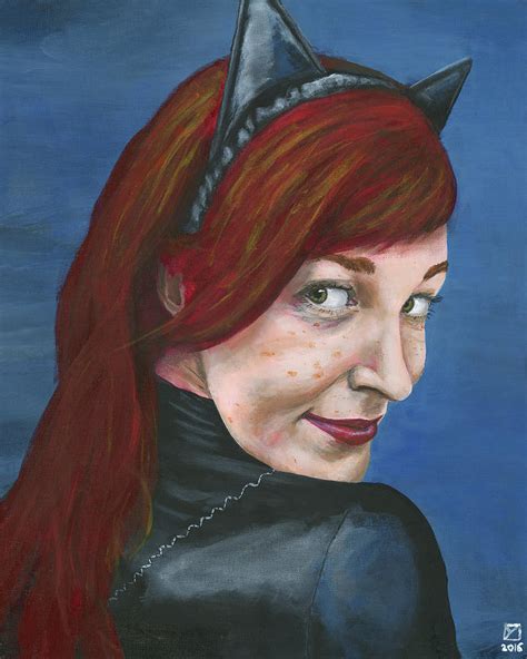 Catwoman Painting By Matthew Mezo Fine Art America